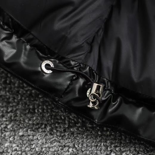 D111934胸前拉链设计25年秋冬黑杏拼色白鸭绒羽绒服 商品图9