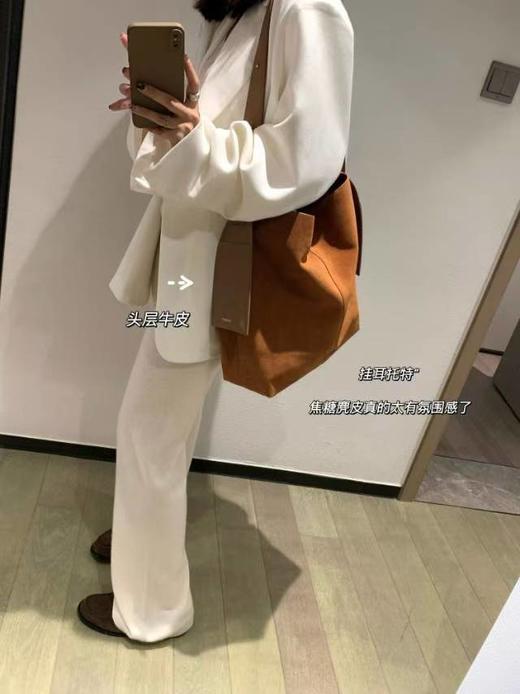 山下有松麂皮绒挂耳托特包 商品图1