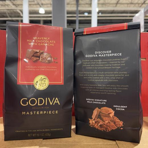 到手价158元/袋，2袋起148元 牛奶巧克力丝滑浓郁GODIVA Masterpiece 牛奶巧克力甘纳许 美国代购，无中文标签，介意慎拍 商品图1