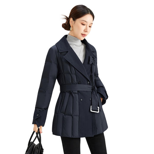 QS25冬季新款经典鹅绒服防风保暖百搭纯色气质上衣女0017 商品图4