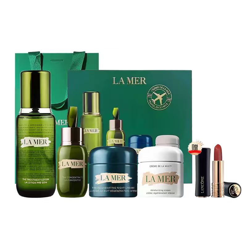 配礼袋 下单送兰蔻口红小样1.6g【海蓝之谜日夜焕新自愈四件套套盒】精粹水150ml+浓缩精华50ml+经典面霜60ml+奇迹晚霜60ml 香港直邮