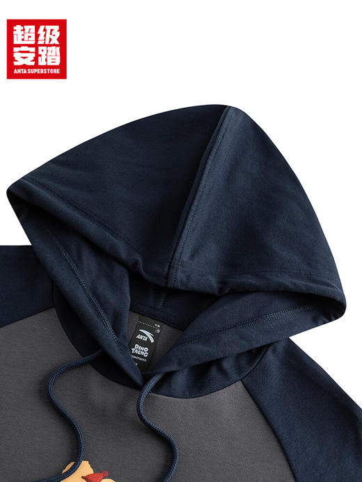 超级安踏呆萌町联名长T丨运动长袖T恤女士凉感抗菌连帽套头衫162538407U 商品图3