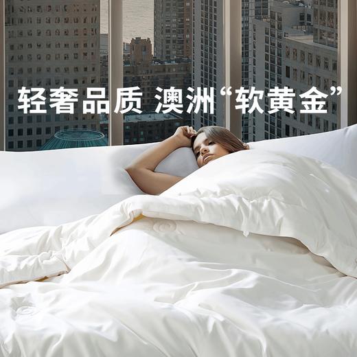 【澳洲美利奴羊毛被】亲肤触感，恒温锁热，贴身御寒，享受五星云端睡眠体验。 商品图0