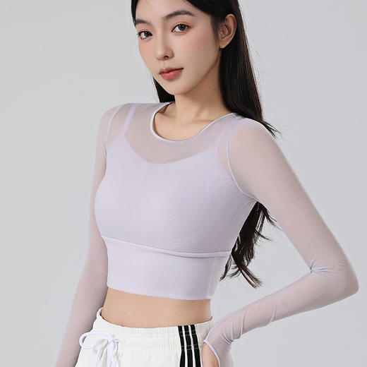 【BZYT】防震运动长袖假两件专业时尚修身透气运动内衣635 商品图4