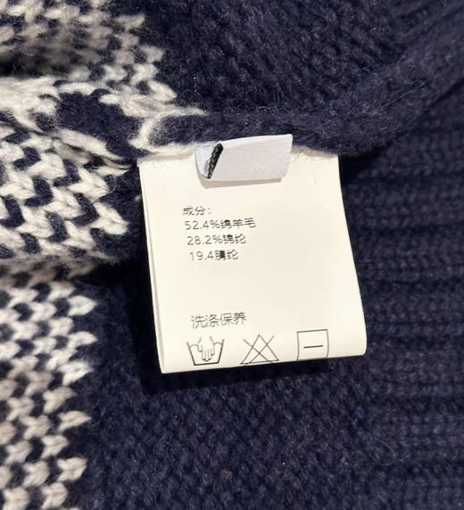 原单Selfwho绵羊毛费尔岛翻领拉链毛衣开衫111903 商品图6