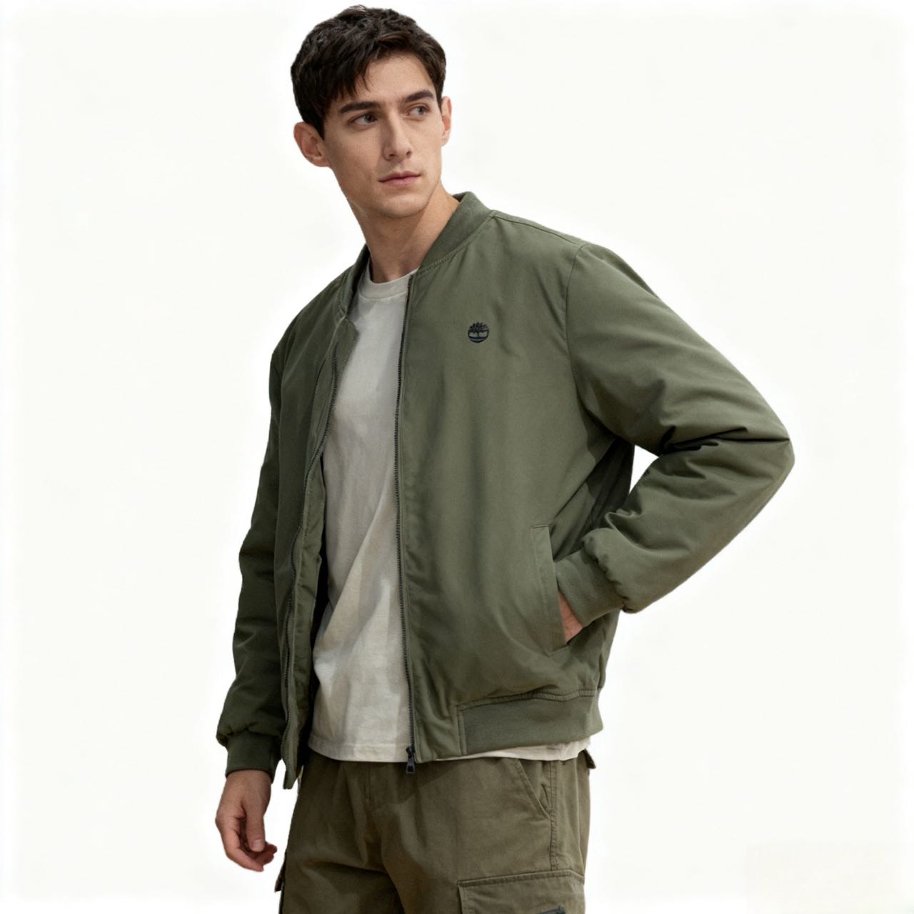 T.B.L 大树 刺绣飞行员棉服夹克外套 MF028