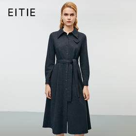 EITIE爱特爱冬季新款气质通勤OL百搭显瘦收腰毛呢连衣裙8007714