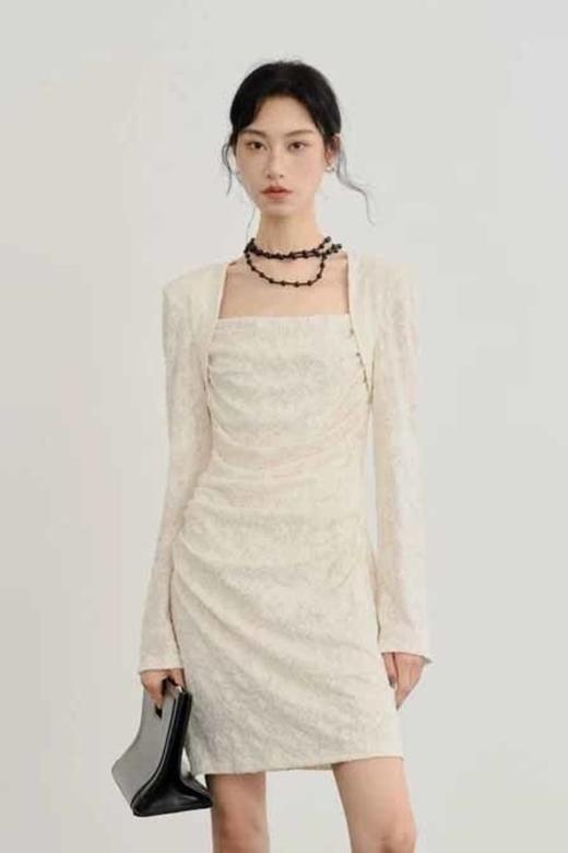 SIA SAYLOR 法式洋气设计感提花显瘦连衣裙 21578 商品图0