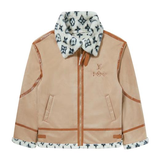 D111946麂皮绒复合内里小兔毛情侣高领加绒加棉外套 商品图1