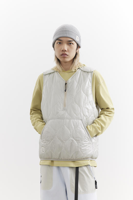 吃茶去chichaqu25秋冬新雪丽3M轻型保暖无领内胆棉服双面穿绗缝 商品图2