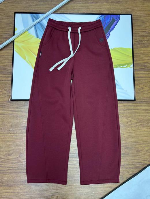 D111939冬季情侣款内里全包边阔腿羊羔绒休闲卫裤 商品图4