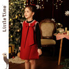 littletime儿童秋冬毛呢背心裙红色礼服裙年服女童小香风连衣裙 商品缩略图4