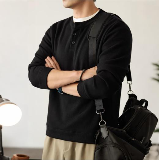 【72小时发货】Gesamy男士绵羊毛圆领卫衣/针织开衫 混纺面料柔软亲肤保暖力满分 儒雅少年感简约百搭秋冬男士必备 商品图0