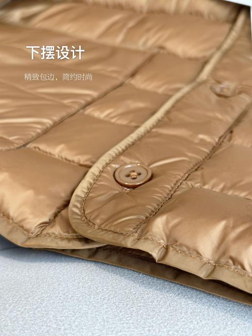 【多妈团购 鸭伯伯·轻盈无领夹克羽绒服AB866】90白鸭绒填充，轻柔、蓬松、柔软!!!比毛衣更保暖、轻盈!内搭保暖，外穿时尚-汉羽 商品图13