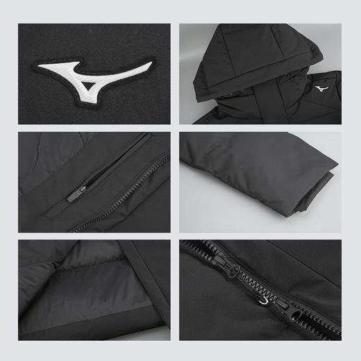 小李子Mizuno美津浓长款足球运动训练保暖羽绒服成人男P2CN44Z109 商品图3
