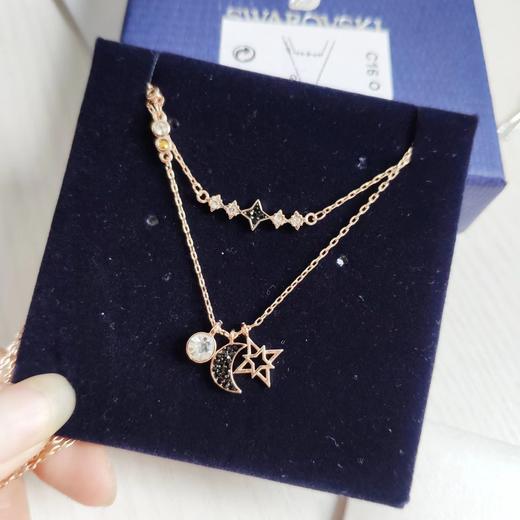 D111918神秘星月双层锁骨项链可以分开佩戴哈 商品图0