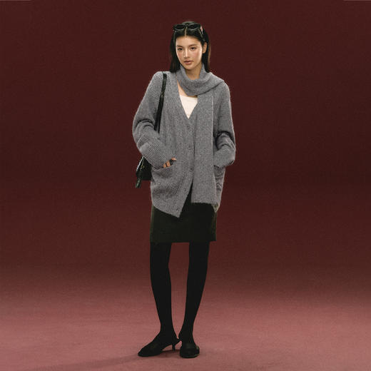 Ariseism 美式复古设计感针织开衫毛衣女秋冬新款上衣 商品图3