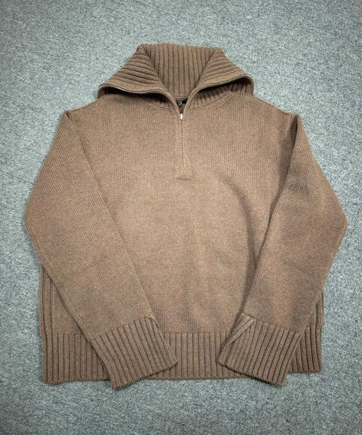 女款半拉链羊絨针织毛衣zh015 商品图0