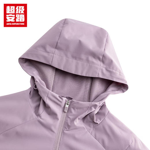 超级安踏防泼水运动外套女士秋季薄款连帽防风夹克外套上衣女162537603U 商品图2