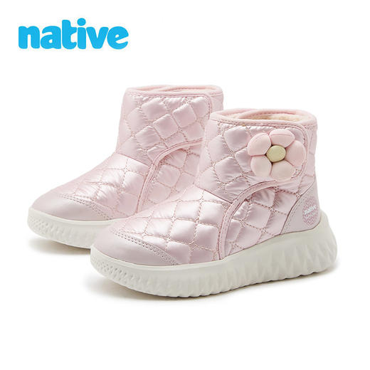 限量清仓 |⁭『native儿童加绒雪地靴』柔软亲肤，加绒内里，魔术贴设计 商品图0