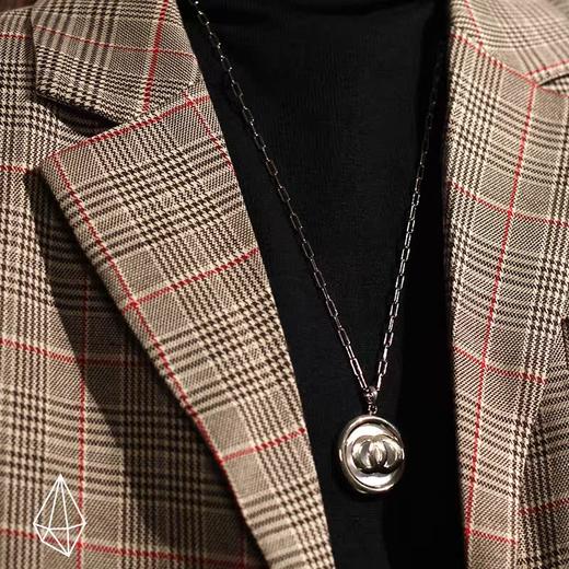 Oflye潮流饰品  双C项链女潮长款时尚毛衣链复古气质小香风吊坠网红衣服配饰项链 商品图0