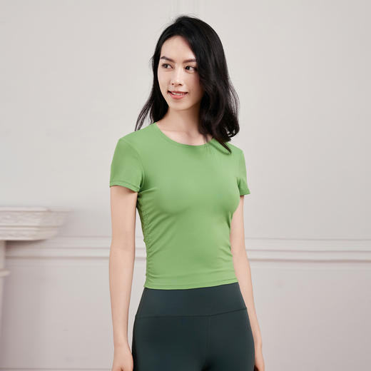 FA330舒适圆领抽褶短袖 商品图5