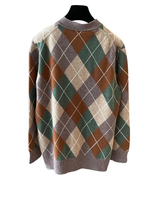 女款菱格V领针织开衫毛衣zo015 商品图1