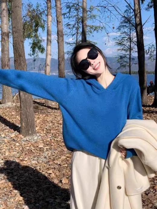 【百图lulu定制】【自由连帽衫】仿羊绒 针织毛衣 连帽衫 商品图11