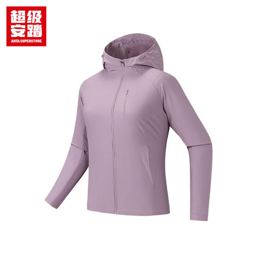 超级安踏防泼水运动外套女士秋季薄款连帽防风夹克外套上衣女162537603U 商品图0