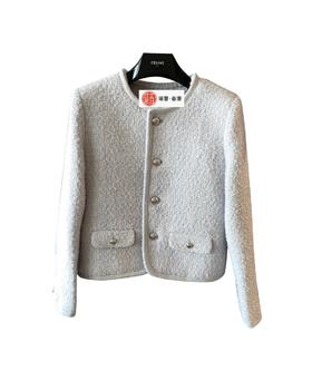 女款粗花呢圆领外套la008