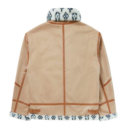 D111946麂皮绒复合内里小兔毛情侣高领加绒加棉外套 商品图2