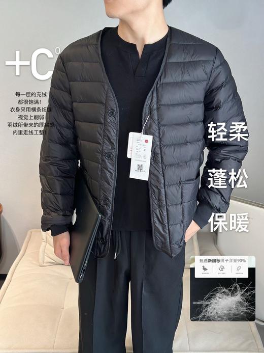 【多妈团购 鸭伯伯·轻盈无领夹克羽绒服AB866】90白鸭绒填充，轻柔、蓬松、柔软!!!比毛衣更保暖、轻盈!内搭保暖，外穿时尚-汉羽 商品图3