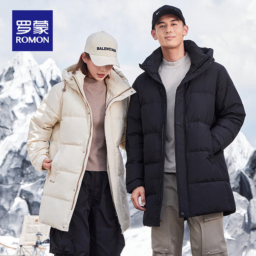 心选丨罗蒙男女同款中长款羽绒服 商品图3