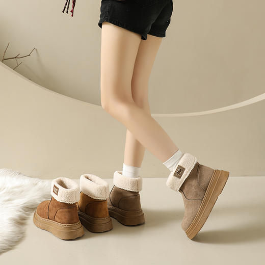 “四季战靴”！【透梦--英伦风复古马丁靴】单款/加绒款/长筒款三款可选 保暖毛绒内里 柔软舒适不捂脚 防滑滑耐磨鞋底 秒变大长腿 显高显瘦显身材 轻松上班OR逛街 商品图3