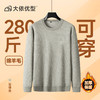 【DPS】【含绵羊毛】大依优型大码男装针织衫毛衣圆领长袖打底衫简约 商品缩略图3