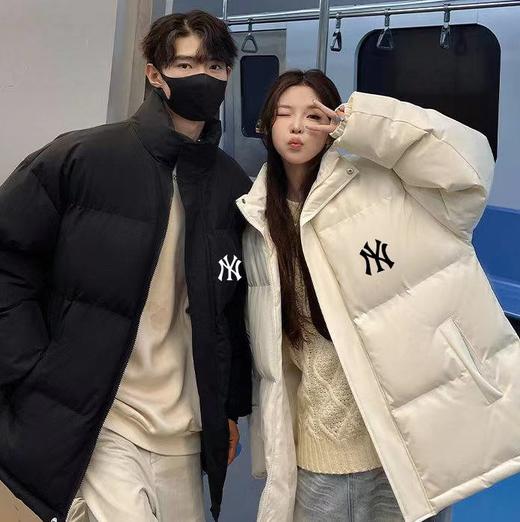 D111926冬季新款纯色印花保暖男女款羽绒棉服 商品图2