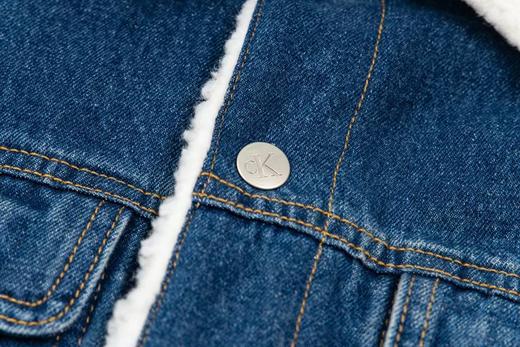 D111967防寒重工水洗双袋羊羔毛牛仔棉服情侣外套 商品图3