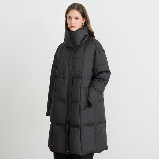 EITIE爱特爱时尚纯色加厚立领防风格子羽绒服冬季新款8011703 商品图2