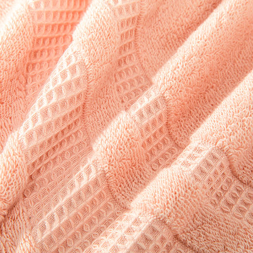 【快乐购专属】超柔加厚长绒棉浴巾（粉/米/蓝）DR 商品图2