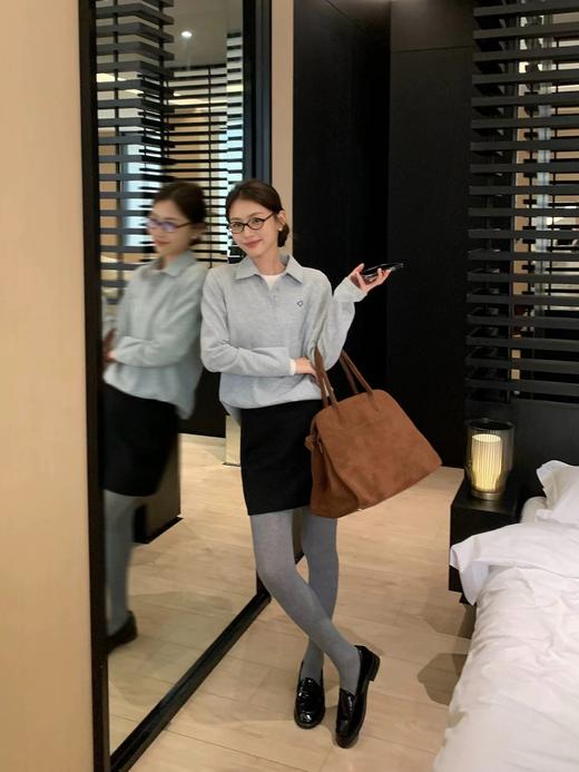 D111930冬季新款加厚羊毛毛呢半身裙显瘦气质a字裙 商品图4