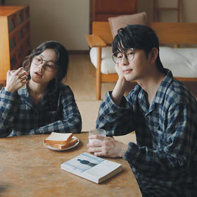 三层空气棉~无印风冬季全棉加厚保暖空气棉夹层情侣家居服套装  里外全棉 夹层蓄热 亲肤舒适