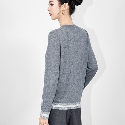 「高货wl」全新升级【铂金会员238/天猫319/差价81】(95529)洛诗琳暖毛星辰刺绣羊毛衫2025冬季气质慵懒感针织上衣女 商品图2