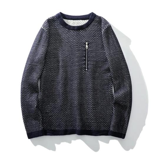 质感男士的秋冬 “软黄金”—— 这款棉混纺毛衣，让舒适与格调双向奔赴秋冬穿搭 商品图3