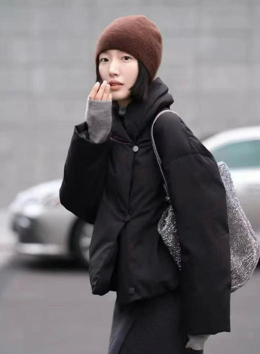 1119-3 渠道货 小禾 hug系列 优雅青果领 露珠绵羊毛 白鹅绒 短款 抱抱羽绒服 商品图2