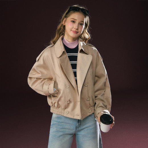 Ariseism 美式复古高级感风衣外套女秋季新款上衣 商品图0