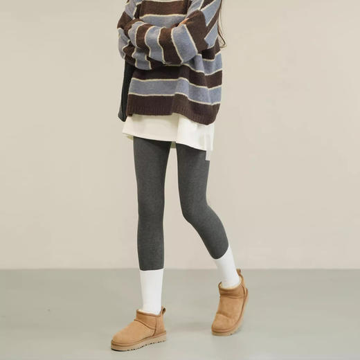 【高奢款打底裤】安第斯山羊绒晓星氨纶自发热九分打底裤 1123 轻柔包裹肉感腿型，提臀显瘦；14cm加宽高腰设计 平坦小腹 舒适不勒；纤腰+长腿+翘臀一件速刻 商品图6