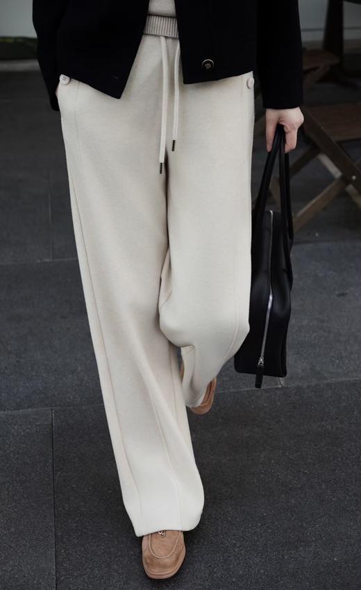 糯感云朵|设计感抽绳直筒裤 商品图4