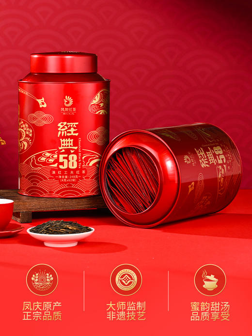 【爆款】凤牌滇红爆款经典58独立袋装248克62泡 商品图2