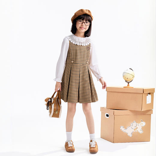 【实体店同款】女童长袖翻领上衣秋季新款安奈儿童装AG531005 商品图3