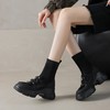 【厚底针织弹力靴】 甜辣系带机能风蝴蝶结小靴子正品7CM-CC 商品缩略图3